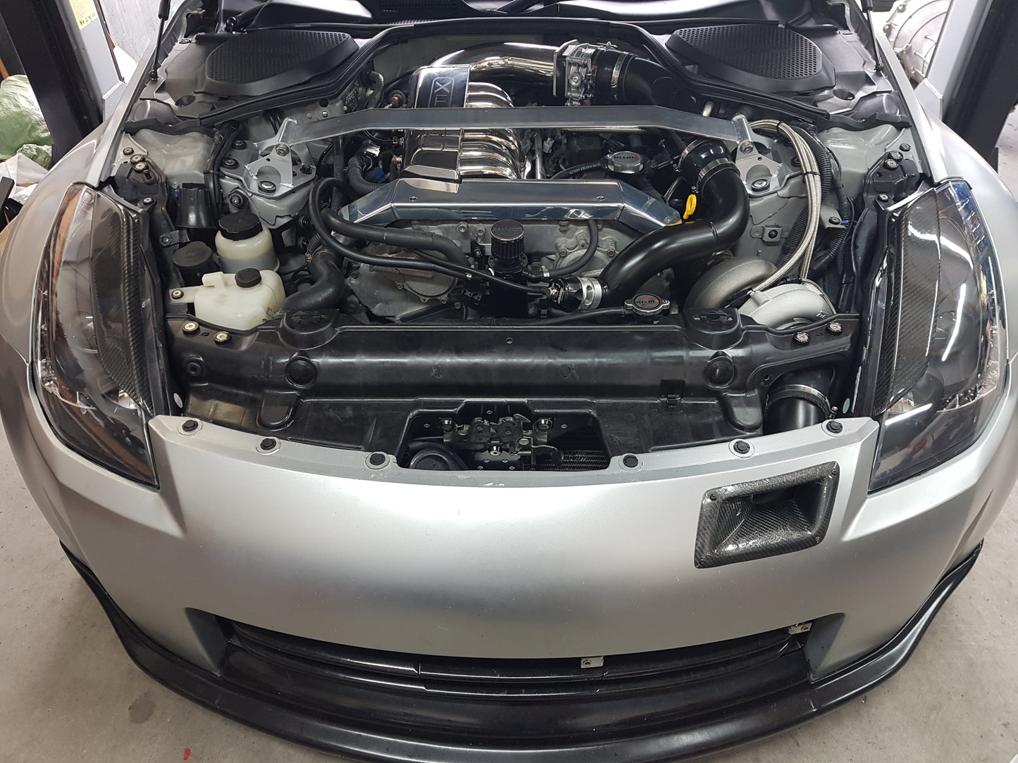 350Z & 350GT partial top mount single turbo kit